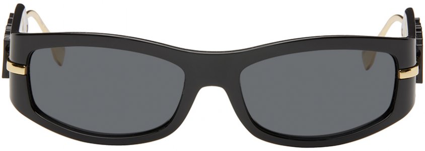 Черно-золотые солнцезащитные очки graphy , цвет Shiny black/Smoke Fendi