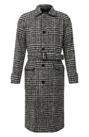 Шерстяное пальто Dolce & Gabbana. Цвет: чёрно-белый