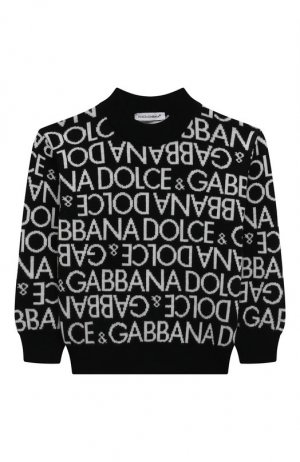 Шерстяной пуловер Dolce & Gabbana. Цвет: чёрно-белый