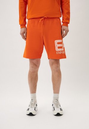 Шорты спортивные EA7 LOGO SERIES M. Цвет: оранжевый