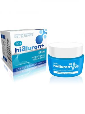 Крем интенсивное увлажнение для всех типов кожи hialuron+ 48г BELKOSMEKS. Цвет: белый