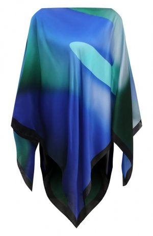 Шелковое пончо Giorgio Armani. Цвет: синий