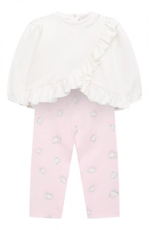 Комплект из блузки и брюк Monnalisa. Цвет: розовый