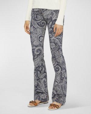 Расклешенные джинсовые брюки с принтом пейсли Etro
