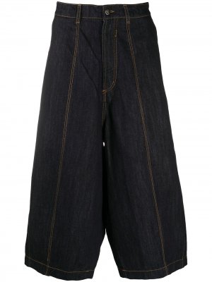 Укороченные джинсы широкого кроя Société Anonyme. Цвет: синий