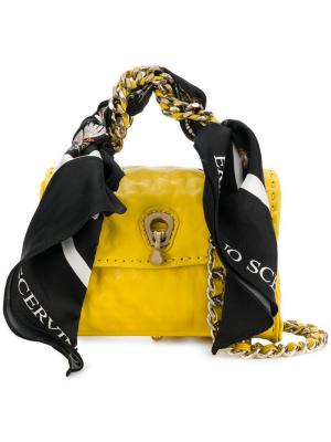 Mini scarf embellished bag Ermanno Scervino. Цвет: желтый