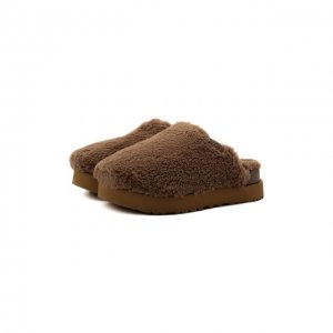 Текстильные домашние туфли Fuzz Sugar UGG. Цвет: коричневый