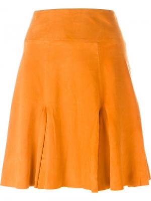 Расклешенная юбка Dagmar. Цвет: жёлтый и оранжевый