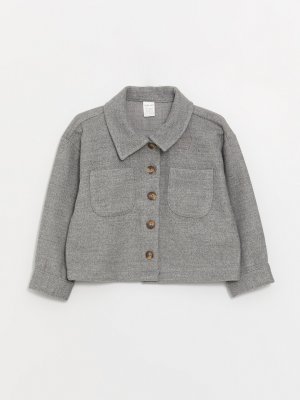 Базовая куртка-рубашка для маленьких девочек с длинными рукавами LCW baby