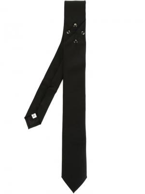 Плетеный галстук с заклепками Maison Margiela. Цвет: чёрный
