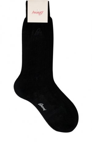 Хлопковые носки Brioni. Цвет: чёрный