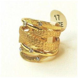 Кольцо переплетенное , размер 17, золотой Bijoux Land