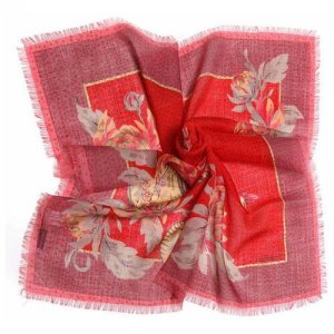 Шерстяной шейный платок Кашарель 10618 Cacharel. Цвет: красный