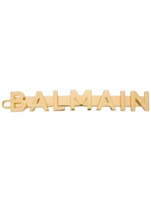 Заколка для волос с логотипом Balmain. Цвет: золотистый
