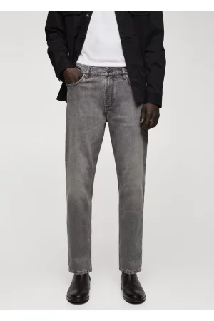 Модель I зауженные укороченные джинсы, серый Mango