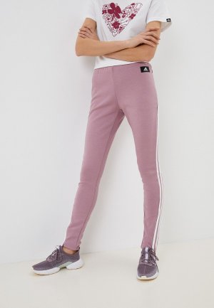 Брюки спортивные adidas W FI 3S SKIN PT. Цвет: розовый