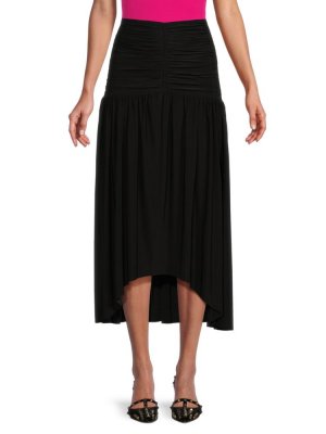 Асимметричная юбка-миди Dalida со сборками Misa Los Angeles, черный Angeles