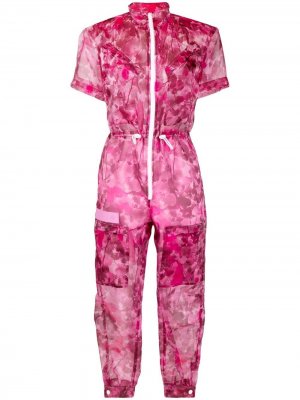 Зауженный комбинезон Blossom с камуфляжным принтом Mr & Mrs Italy. Цвет: розовый