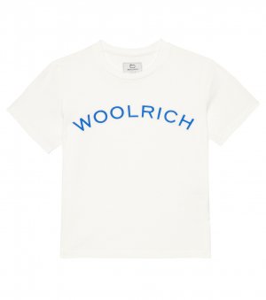 Хлопковая футболка с логотипом , белый Woolrich