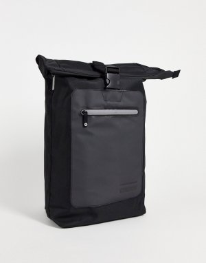 Черный рюкзак ролл-топ -Черный цвет Ben Sherman