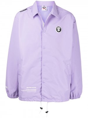 Logo-print shirt jacket AAPE BY *A BATHING APE®. Цвет: фиолетовый