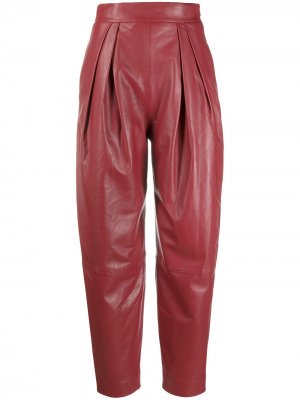 Зауженные брюки с завышенной талией Alberta Ferretti. Цвет: красный