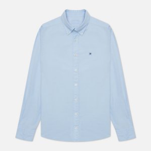Мужская рубашка Slim Fit Garment Dyed Oxford Hackett. Цвет: голубой