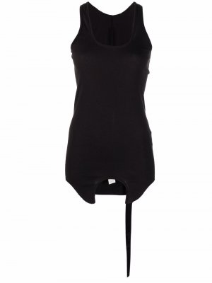 Asymmetric cotton vest top Rick Owens DRKSHDW. Цвет: черный