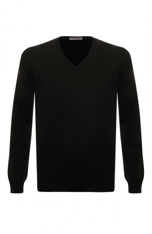 Шерстяной пуловер Corneliani. Цвет: чёрный