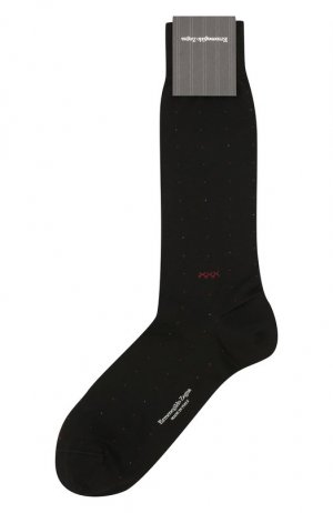 Хлопковые носки Zegna. Цвет: чёрный