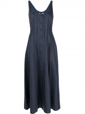 Джинсовое платье на пуговицах Brock Collection. Цвет: синий