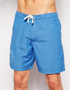 Пляжные шорты с цветочным принтом Jack & Jones. Цвет: синий
