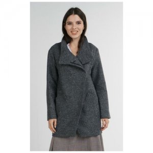 Пальто демисезонное в стиле стрит-кэжуал 3-7004-222 Серый 48 Electrastyle. Цвет: серый