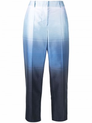 Прямые брюки с эффектом омбре Boutique Moschino. Цвет: синий