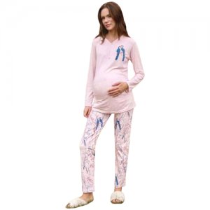 Комплект одежды домашний для беременных 9128 Berrak. Цвет: розовый