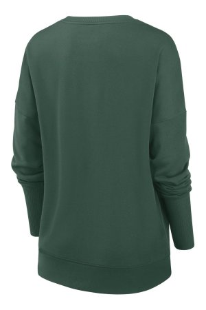 Женский топ с заниженными плечами и круглым вырезом Fanatics Green Bay Packers Historic Dri-FIT , зеленый Nike. Цвет: зеленый