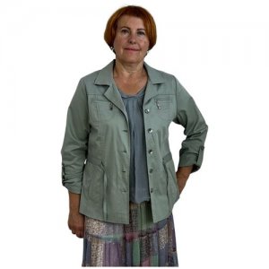 Пиджак женский. Размер 46 Текстиль Сервис. Цвет: зеленый