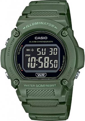 Японские наручные мужские часы W-219HC-3B. Коллекция Digital Casio