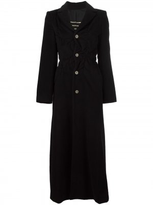 Длинное однобортное пальто Jean Paul Gaultier Pre-Owned. Цвет: черный
