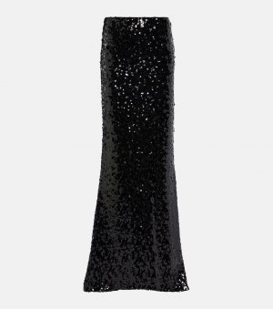 Юбка макси с пайетками , черный Dolce&Gabbana