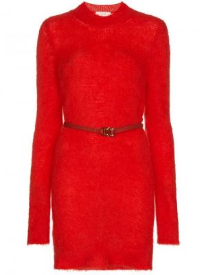 Короткое платье-свитер с длинными рукавами 1017 ALYX 9SM. Цвет: красный