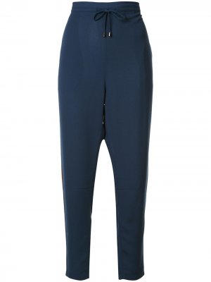 Зауженные брюки со шнурком Mads Nørgaard. Цвет: синий