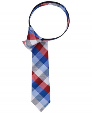 Универсальный галстук с застежкой-молнией в сетку буйвола для больших мальчиков Tommy Hilfiger