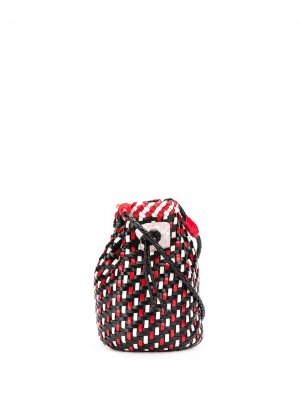 Плетеная сумка-ведро с узором Missoni. Цвет: черный