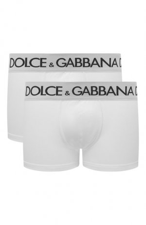 Комплект из двух боксеров Dolce & Gabbana. Цвет: белый