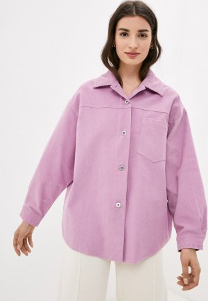 Рубашка B.Style. Цвет: фиолетовый