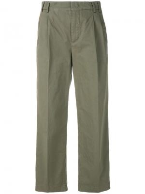 Укороченные брюки-чинос в стиле casual Aspesi. Цвет: зеленый