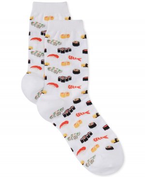 Женские модные носки с принтом суши , белый Hot Sox