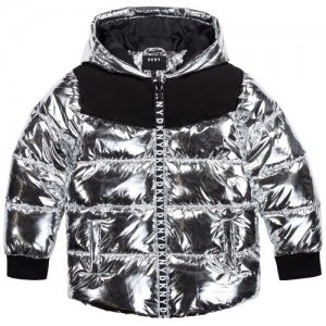 Куртка , размер 128, серебряный DKNY. Цвет: серебристый
