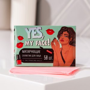 Матирующие салфетки для лица yes,my face, 50 шт Beauty Fox